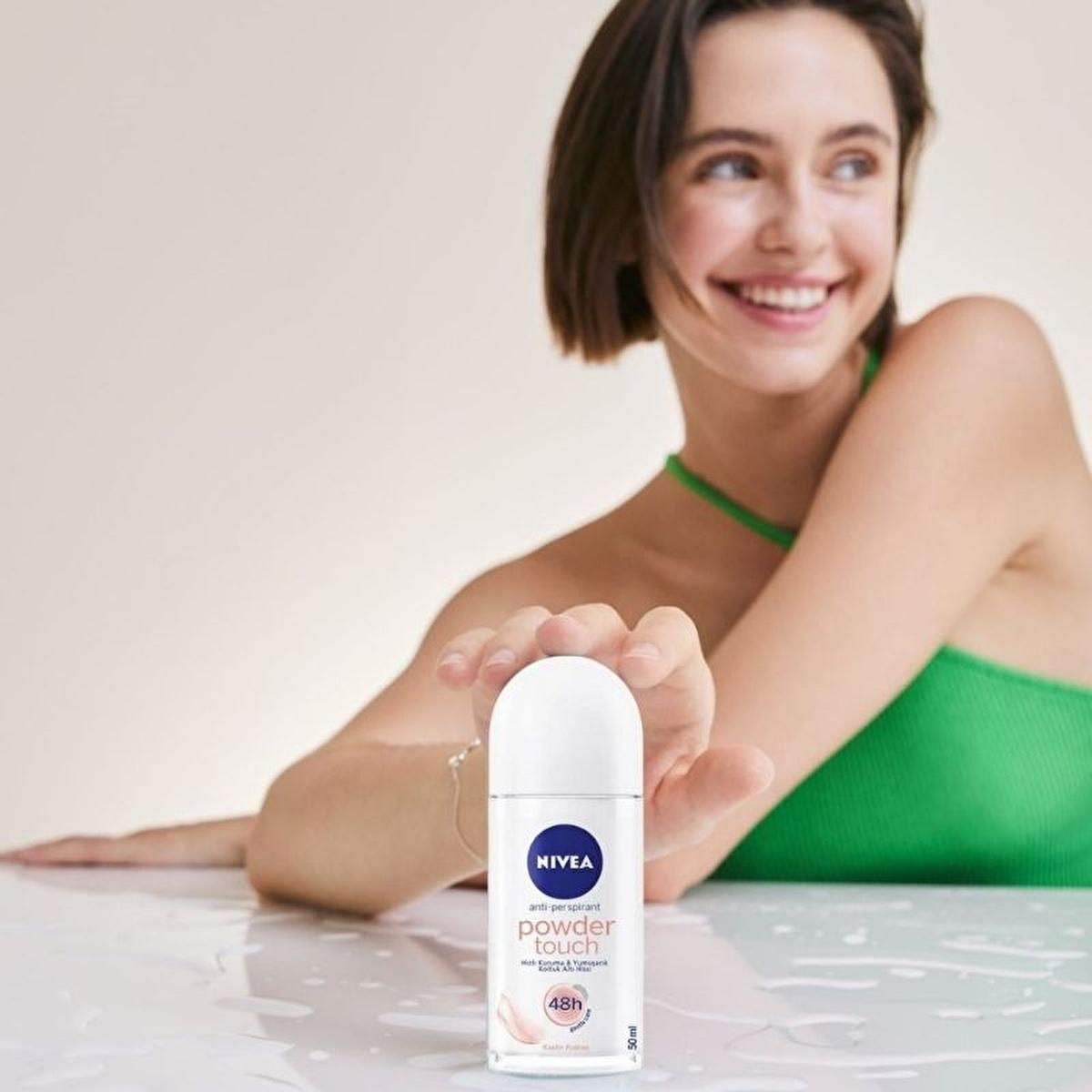Nivea Women's Roll-on Deodorant Powder Touch - 48-Hour Protection, Sensitive Skin FriendlyDeodorantTorqelo.com