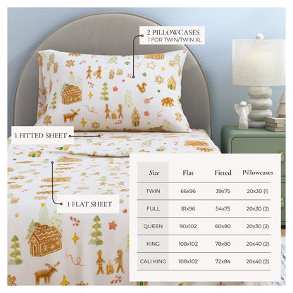 Turkish Cotton Flannel Sheet Set - Kids' Christmas Collection by Great Bay Home