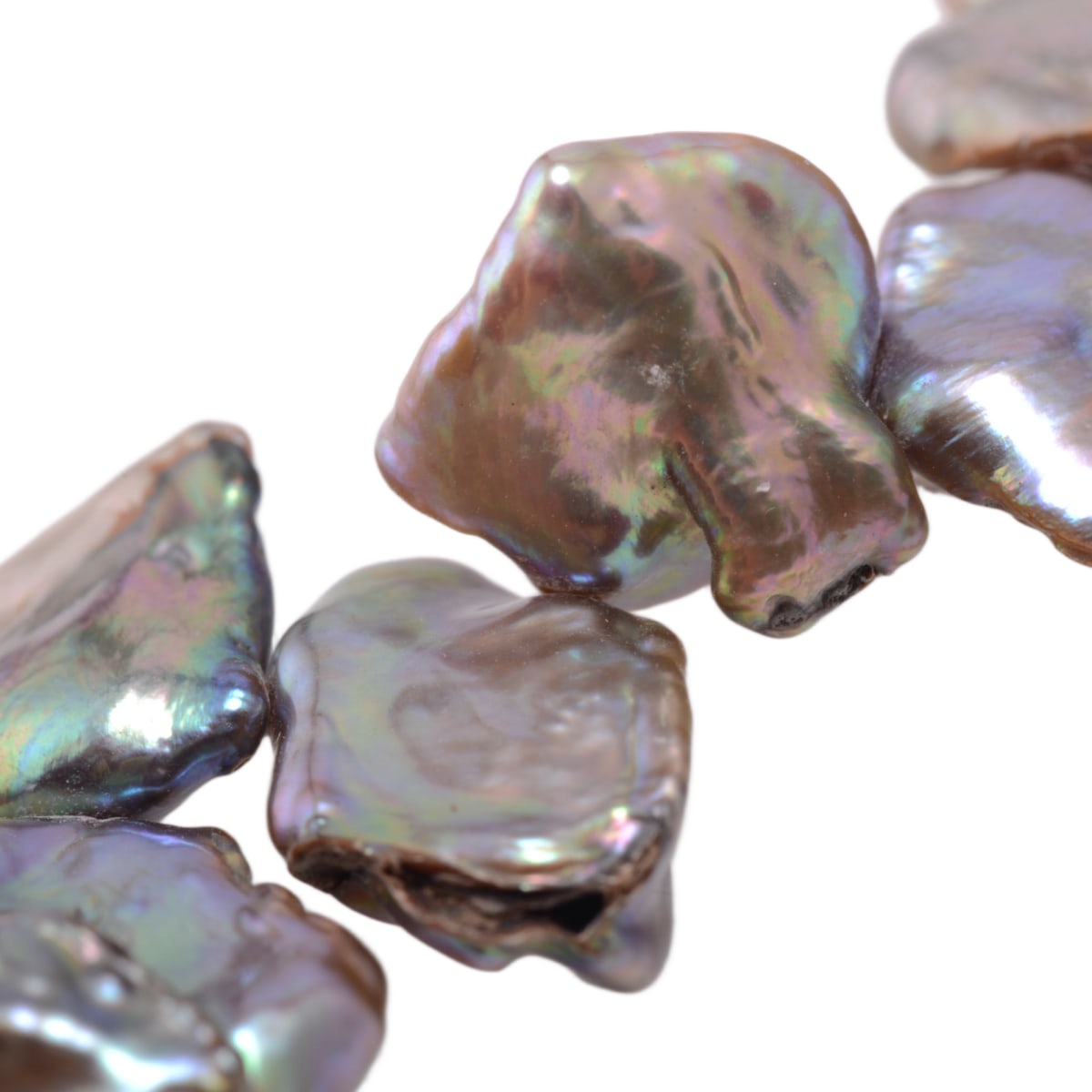 Gray Iridescent Keshi Pearl Strand 15in - Freshwater Baroque Pearls by Continental Bead Suppliers