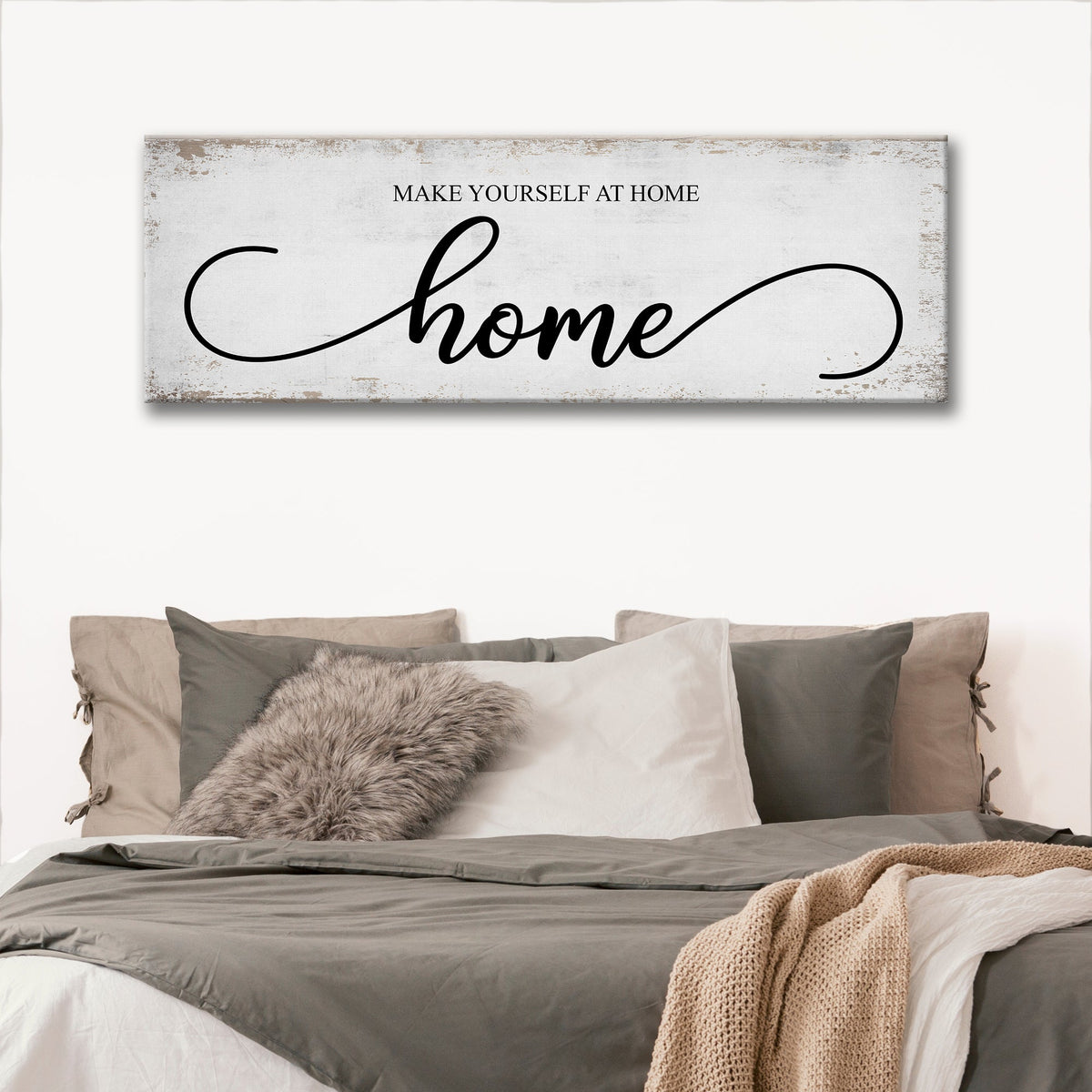 Make Yourself At Home Sign by Tailored Canvases