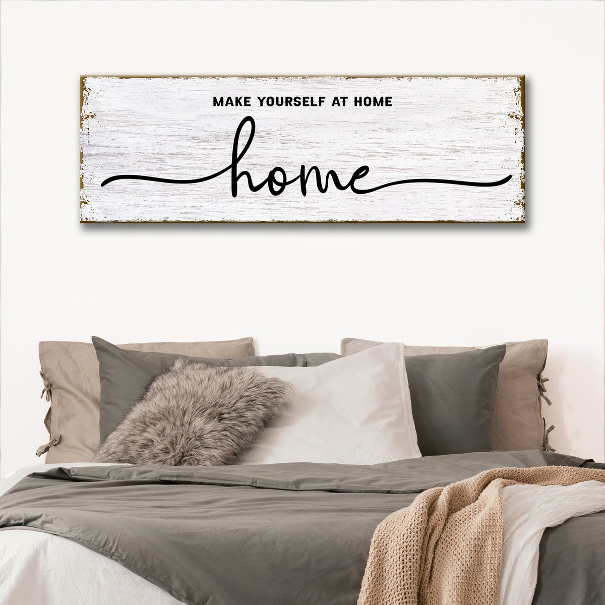 Make Yourself At Home Sign by Tailored Canvases