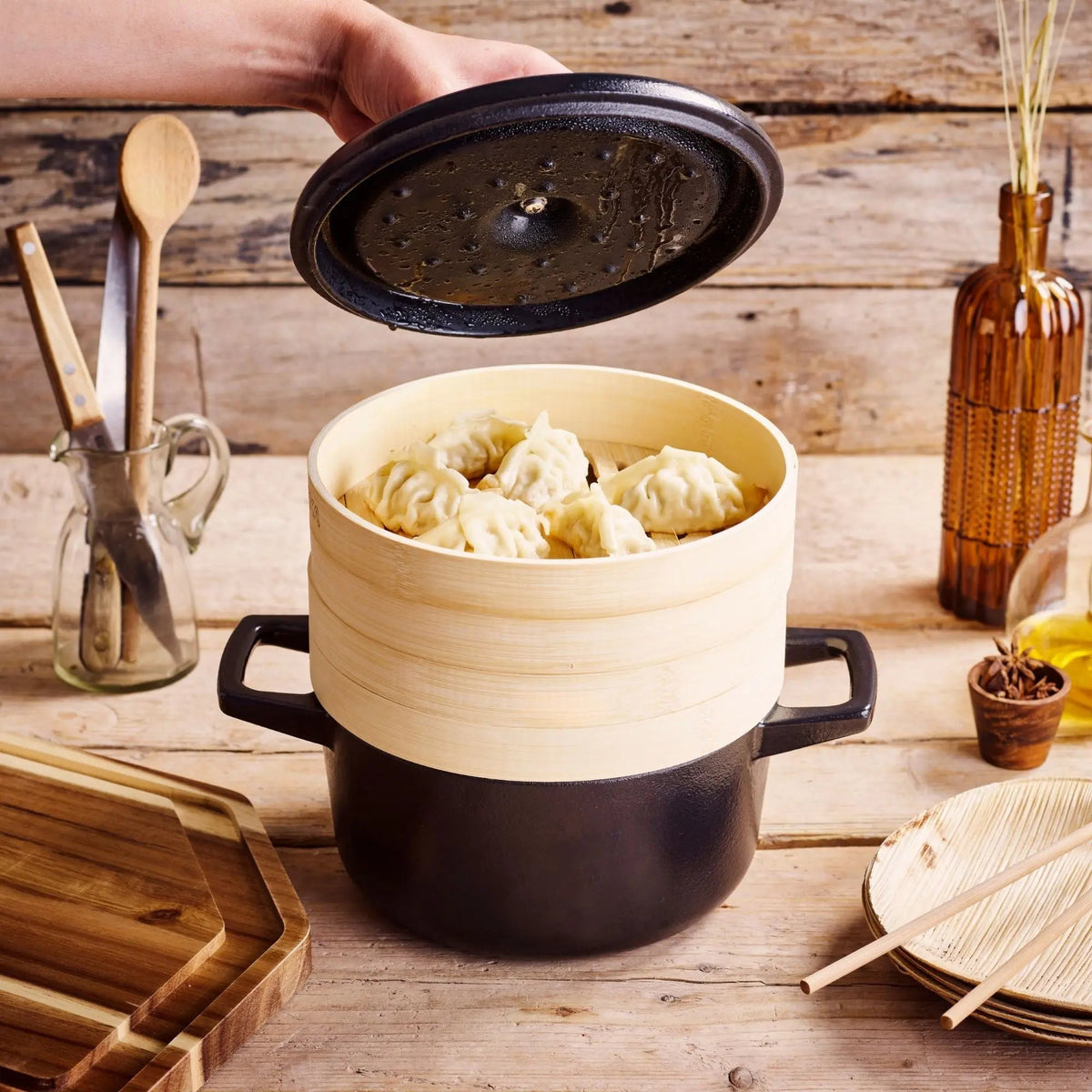 Enameled Cast Iron Dutch Oven with Steamer, 2.5-Qt by Alva Cookware