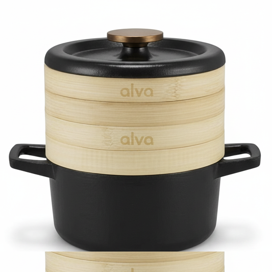 Enameled Cast Iron Dutch Oven with Steamer, 2.5-Qt by Alva Cookware