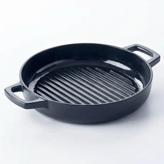 Enameled Cast Iron Grill Pan, 11" by Alva Cookware