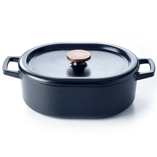 Enameled Cast Iron Oval Dutch Oven, 6-Qt by Alva Cookware
