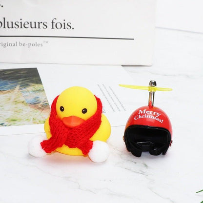 Normal Airscrew Helmet Standing Duck Broken Wind Small Yellow Duck Bike Motor Riding Cycling Lights Bicycle Accessories Rubber Yellow Duck Toy Bike Ornaments Yellow Duck With Proper Helmet Cool DecorationsST90SP310KIPTorqelo.com