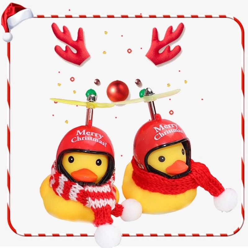 Normal Airscrew Helmet Standing Duck Broken Wind Small Yellow Duck Bike Motor Riding Cycling Lights Bicycle Accessories Rubber Yellow Duck Toy Bike Ornaments Yellow Duck With Proper Helmet Cool DecorationsST90SP310KIPTorqelo.com
