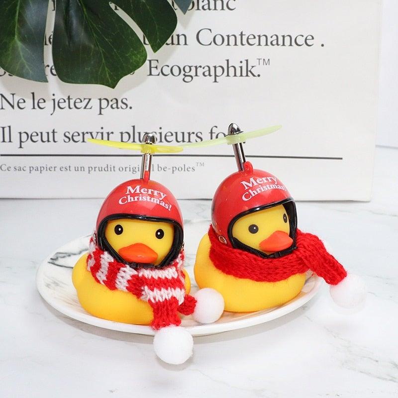 Normal Airscrew Helmet Standing Duck Broken Wind Small Yellow Duck Bike Motor Riding Cycling Lights Bicycle Accessories Rubber Yellow Duck Toy Bike Ornaments Yellow Duck With Proper Helmet Cool DecorationsST90SP310KIPTorqelo.com