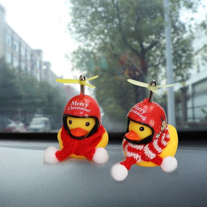 Normal Airscrew Helmet Standing Duck Broken Wind Small Yellow Duck Bike Motor Riding Cycling Lights Bicycle Accessories Rubber Yellow Duck Toy Bike Ornaments Yellow Duck With Proper Helmet Cool DecorationsST90SP310KIPTorqelo.com