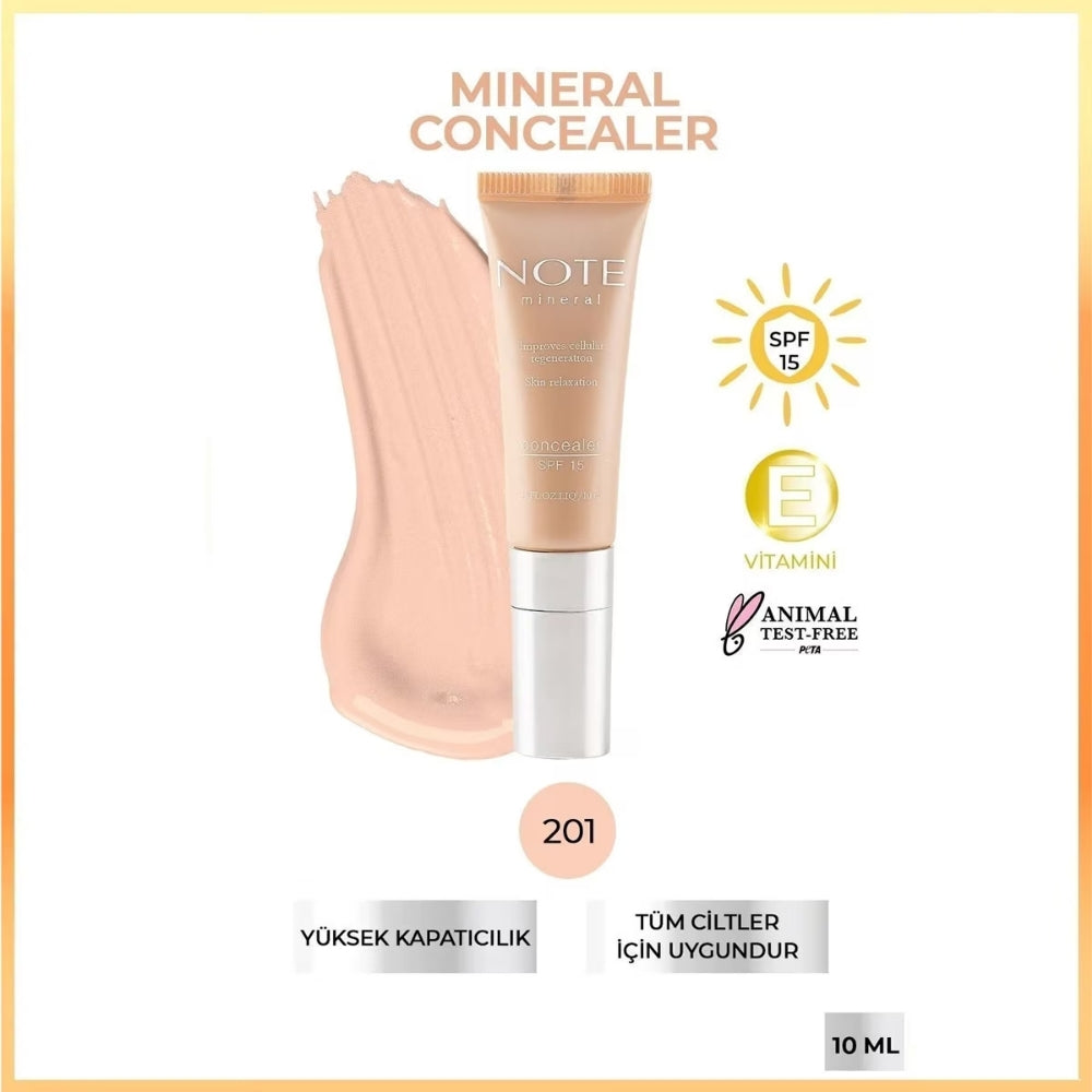 Note Mineral Concealer Brightening Eye Cover 201 10ml by Beauty Care Bag