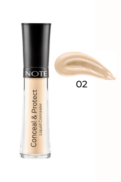 Note Protect Liquid Concealer 02 Even Tone Concealer 6ml by Beauty Care Bag