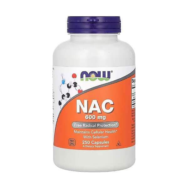Now Foods NAC 600 mg Antioxidant Support 250 Capsules by Beauty Care Bag