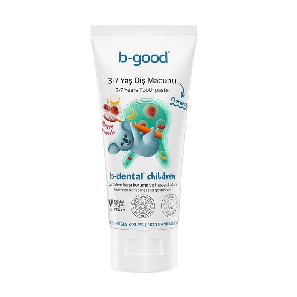 b-good Children's Toothpaste, Fluoride-Free, Natural & Vegan, Fruit Flavor - 1.69 fl oz by Beauty Care Bag