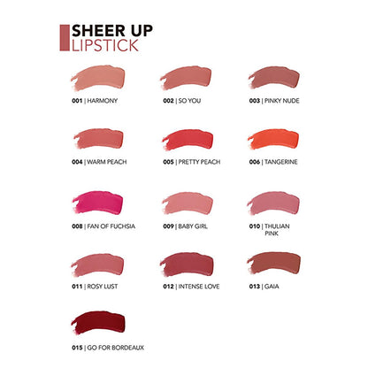 Flormar Sheer Up Moisturizing Lipstick - Pinky Nude: Natural Color, Glossy Finish, Hydrating Lip Color by Beauty Care Bag