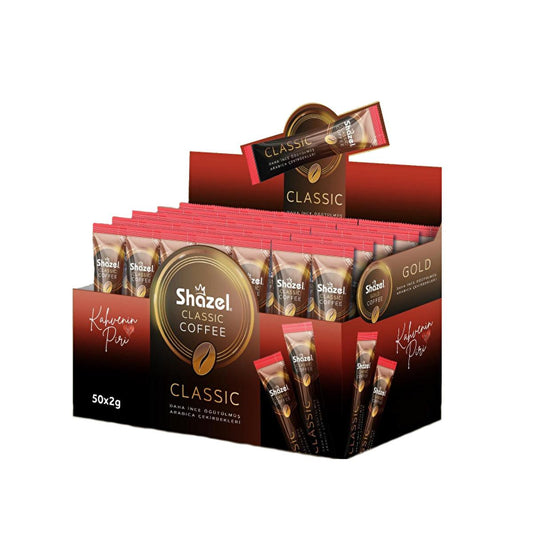 Shazel Instant Coffee 2g Sachets - 50 Count | Convenient Coffee Solution by Beauty Care Bag