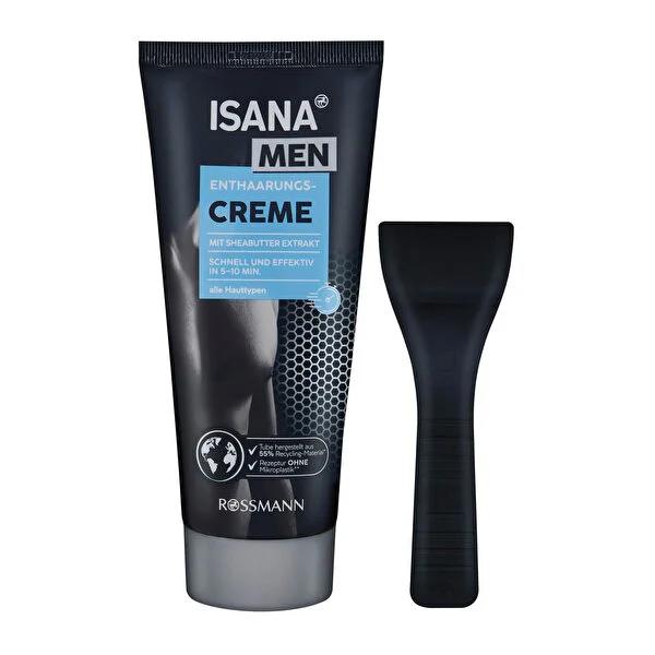 Isana Men Hair Removal Cream for All Skin Types - Vegan, Shea Butter, 5.07 fl oz by Beauty Care Bag
