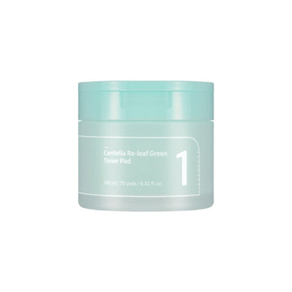 numbuzin No.1 Centella Re-leaf Green Toner Pad 70P by Seoulia