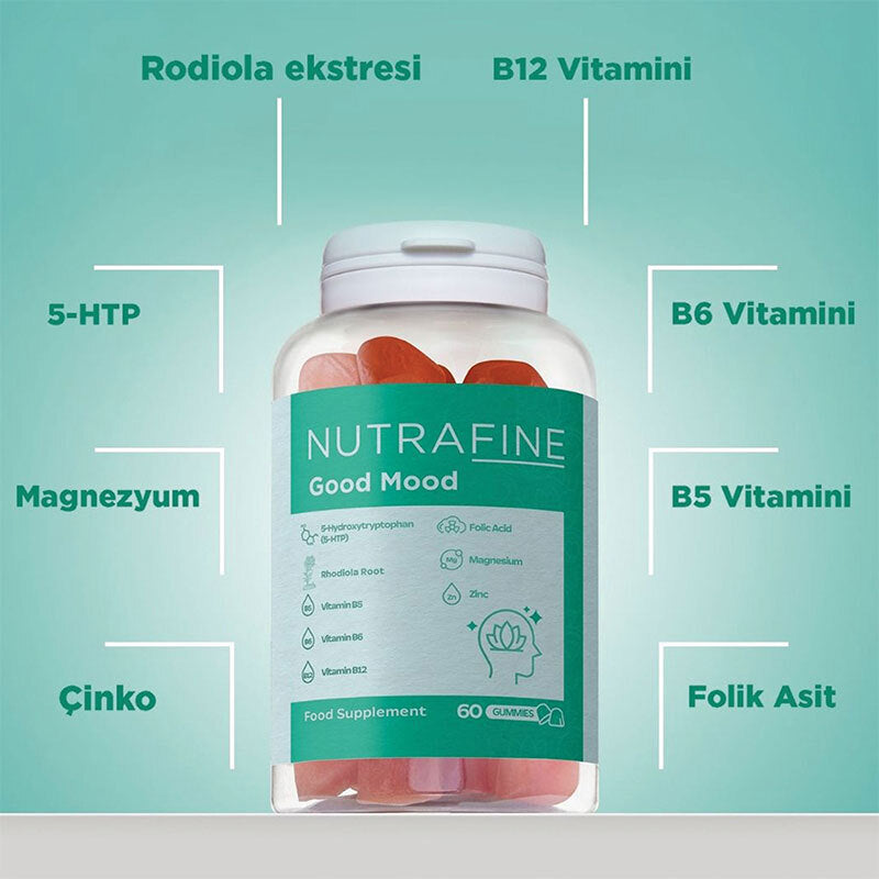 Nutrafine Good Mood Vitamin & Mineral Gummies - 60 Count by Beauty Care Bag