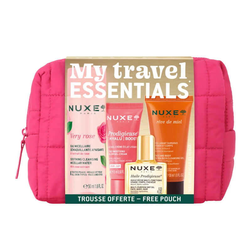 Nuxe My Travel Essentials Set 4-Piece Skincare Kit by Beauty Care Bag