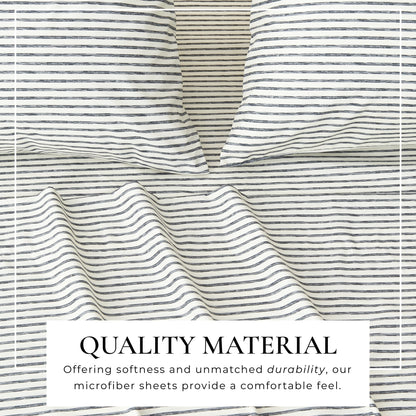 Striped Sheet Set - Evette Collection by Great Bay Home