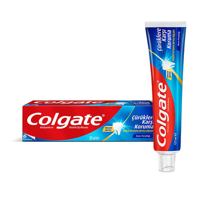 Colgate Cavity Protection Toothpaste - Fluoride Enriched, Mint Flavor, 125ml - Dental Hygiene & Oral Care by Beauty Care Bag
