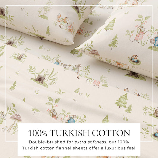 Turkish Cotton Flannel Sheet Set - Kids' Christmas Collection by Great Bay Home