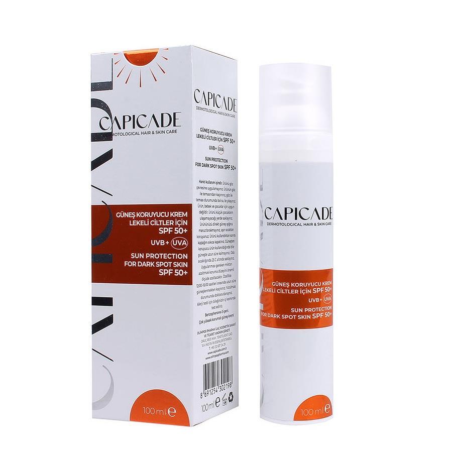 Capicade Sunscreen for Blemished Skin SPF 50+ - 100ml - Protects, Moisturizes, and Controls Hyperpigmentation - Sun Cream for All Skin Types by Beauty Care Bag