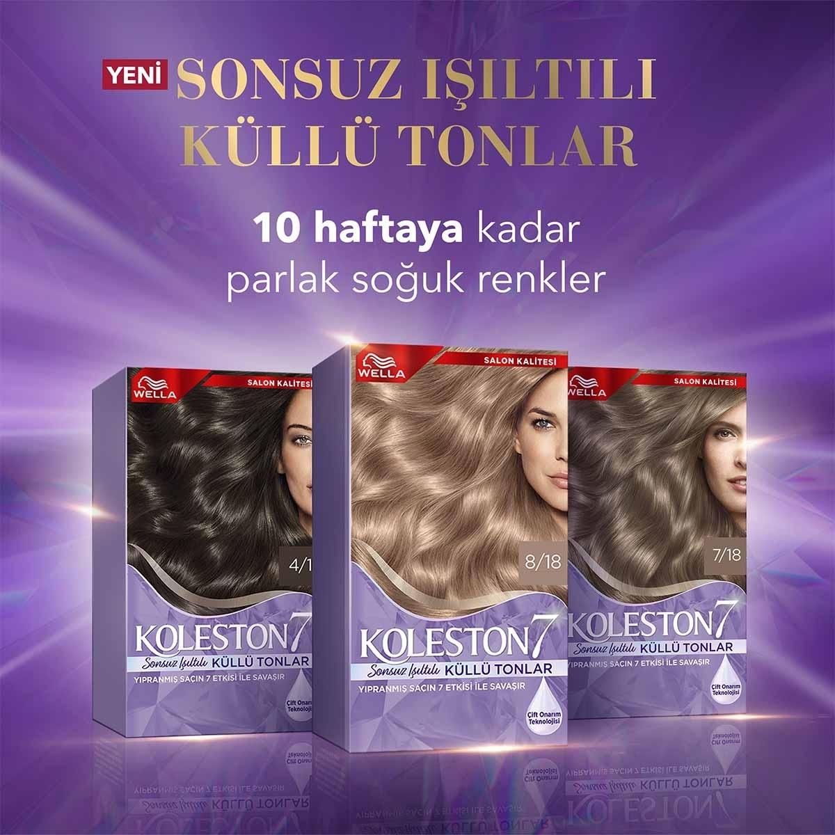 Wella Koleston Supreme Ash Blonde Hair Dye: Permanent Color, 100% Gray Coverage, Plus Revitalizing Oil Treatments by Beauty Care Bag
