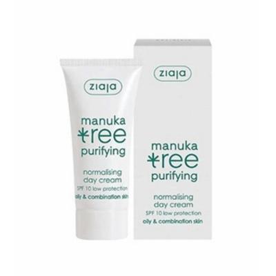 Ziaja Manuka Leaf Facial Cream: SPF 10 Oily & Combination Skin Moisturizer - Blemish Control, Mattifying, Pore Minimizing, Hyaluronic Acid, 1.69 fl oz by Beauty Care Bag