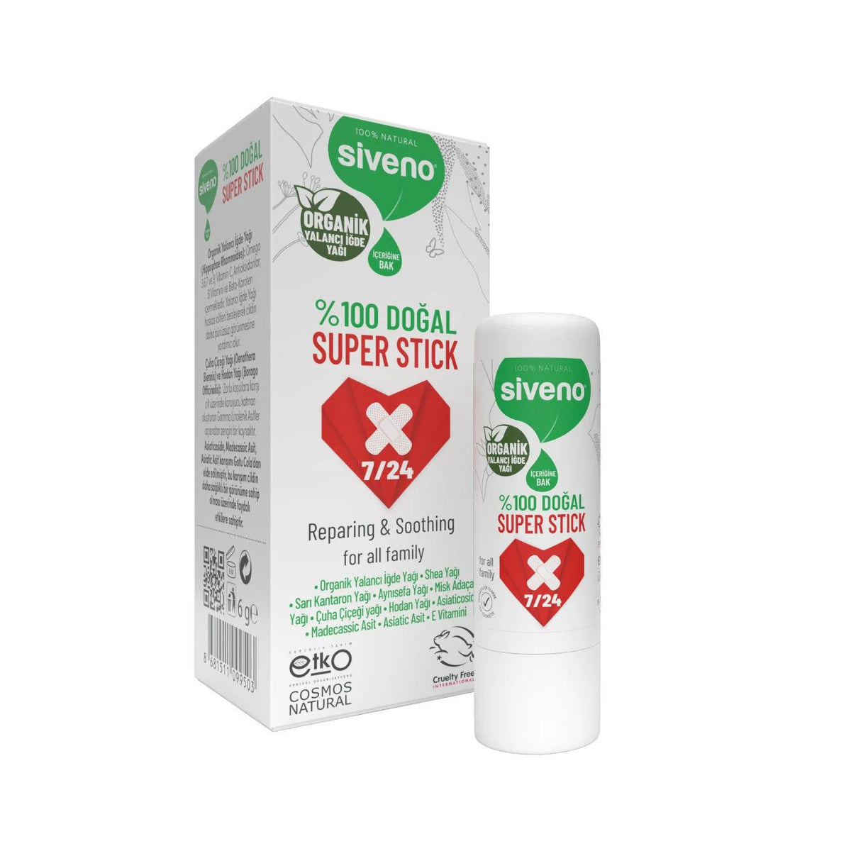 Siveno Natural Super Stick Soothing Balm for Dry Skin 6g by Beauty Care Bag