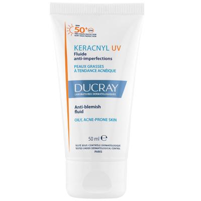 Ducray Keracnyl UV SPF50+ Anti-Blemish Sunscreen Fluid for Acne-Prone Skin - Matte Finish, Non-Comedogenic by Beauty Care Bag