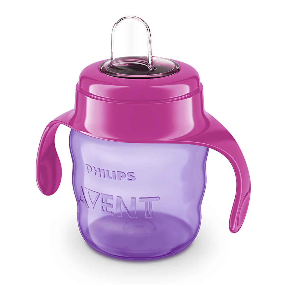 Philips Avent Sippy Cup for Baby Girls 6+ Months - Leak Proof Training Cup, 7 oz - Easy Grip, BPA Free by Beauty Care Bag