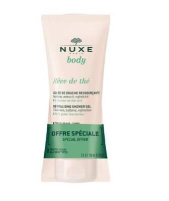 Nuxe Reve De The Revitalizing Shower Gel (2 x 200ml): Gentle, Vegan Formula with Green Tea for a Refreshing & Natural Cleanse by Beauty Care Bag