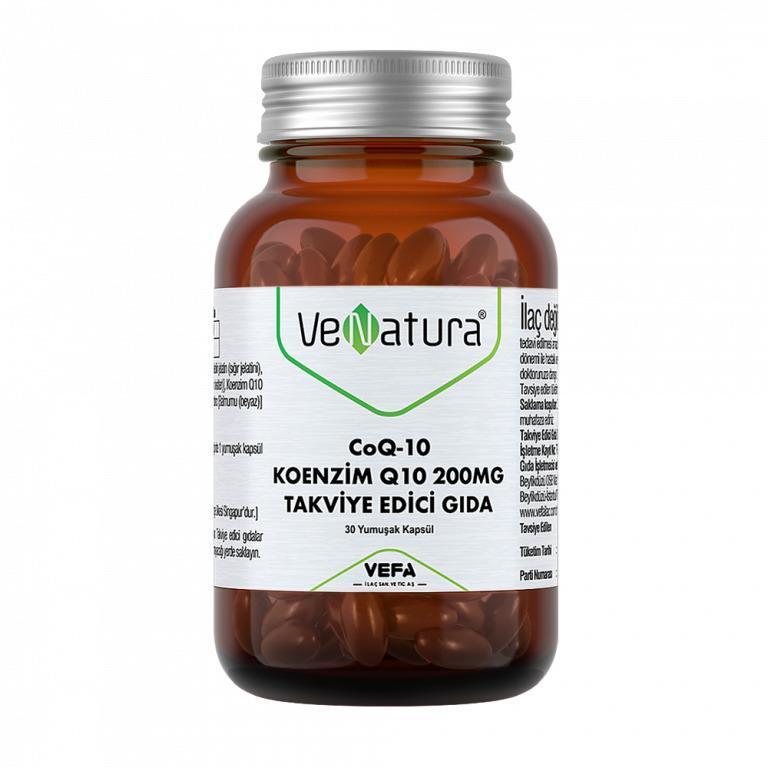 VeNatura Coenzyme Q10 200mg supplement, 30 soft capsules