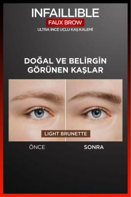L'Oreal Paris Infallible Faux Brow: Ultra-Fine Light Brunette Eyebrow Pencil for Natural, Long-Lasting Definition by Beauty Care Bag