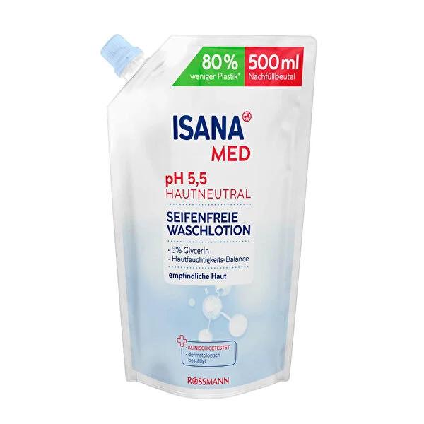 Isana Med: Gentle & Vegan Face and Body Wash Lotion for Sensitive Skin | Dermatologically Tested, pH Balanced & Fragrance Free by Beauty Care Bag
