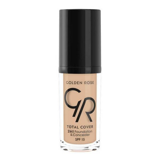 Golden Rose Total Cover 2-in-1 foundation and concealer with SPF15, 30ml