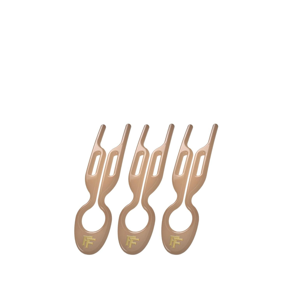 Fiona Franchimon No 1 Hairpin Satin Sand 3-Pack by Beauty Care Bag