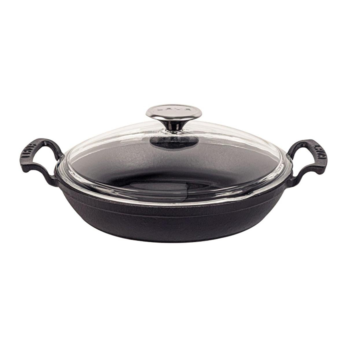 Lava round cast iron pot with glass lid, 52.78 fl oz