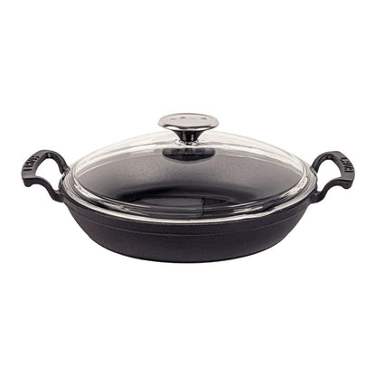 Lava round cast iron pot with glass lid, 52.78 fl oz