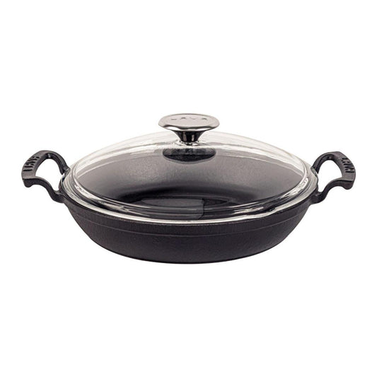 Lava round cast iron pot with glass lid, 52.78 fl oz