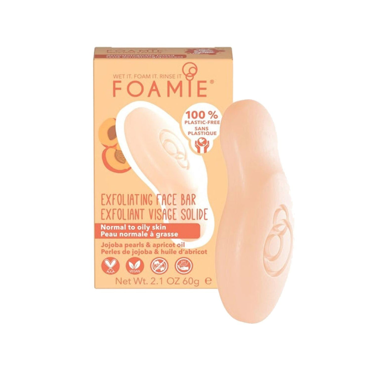 Foamie More Than A Peeling Face Bar for Normal to Oily Skin - Gentle Facial Cleanser, 60g by Beauty Care Bag