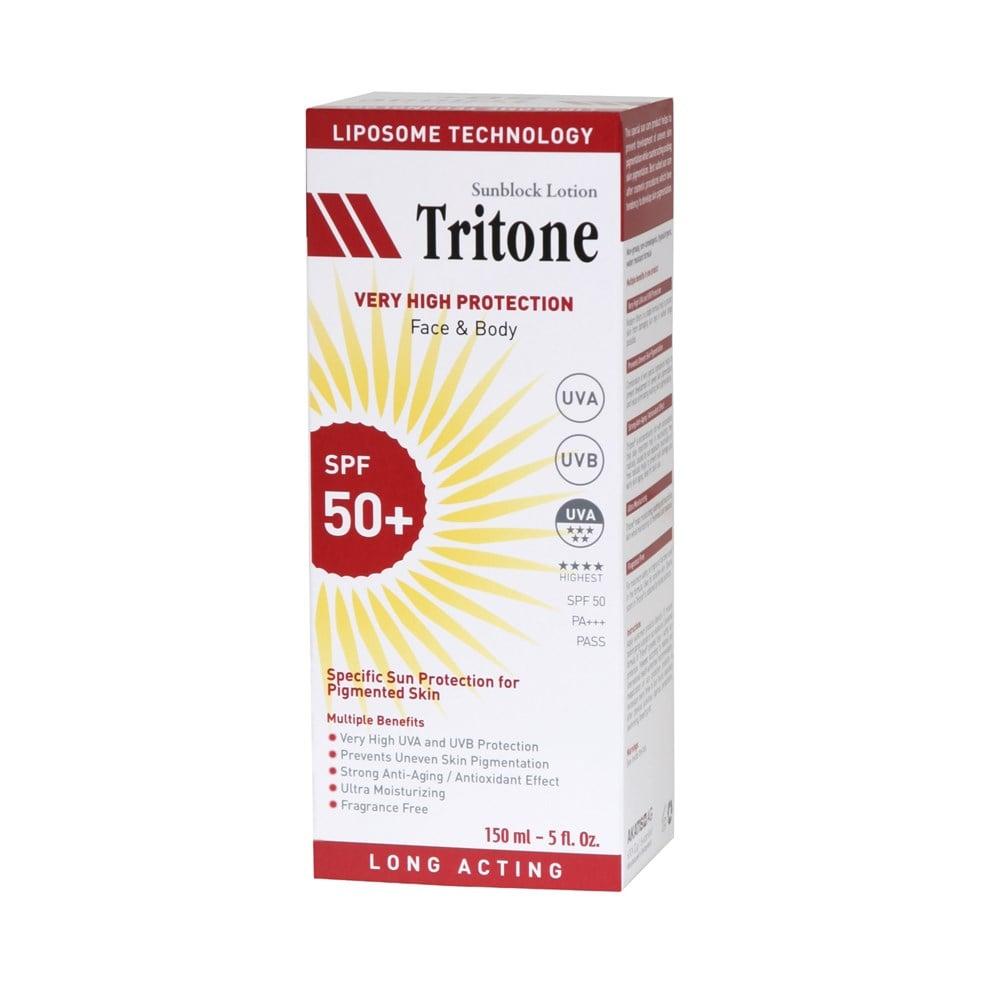 Tritone SPF50+ Sunscreen Lotion for Sensitive Skin - Broad Spectrum UV Protection & Moisturizing - 5.07 fl oz by Beauty Care Bag