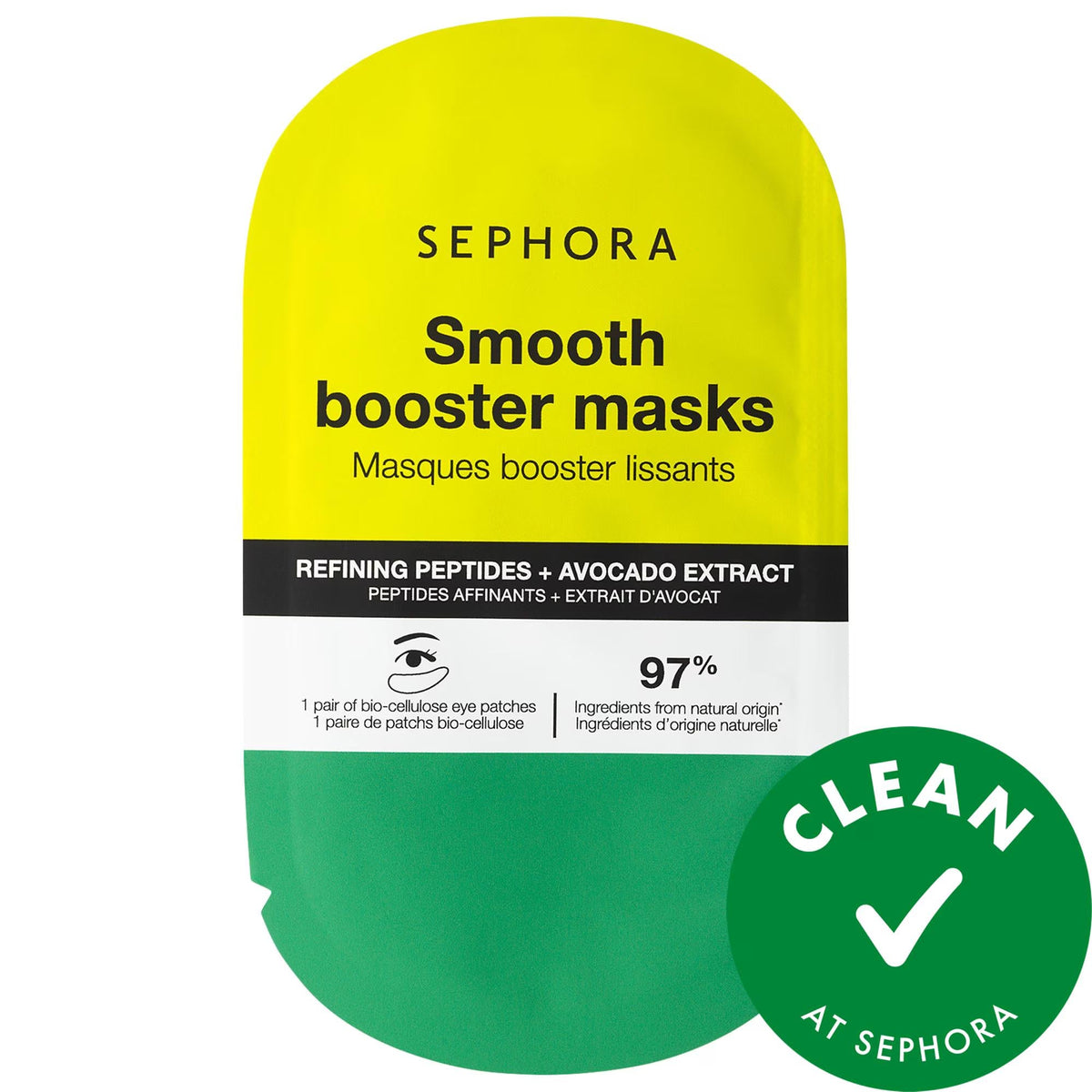 Booster Eye Mask Smooth + Peptides - Natural Dark Circle Treatment & Fine Line Reduction by Beauty Care Bag
