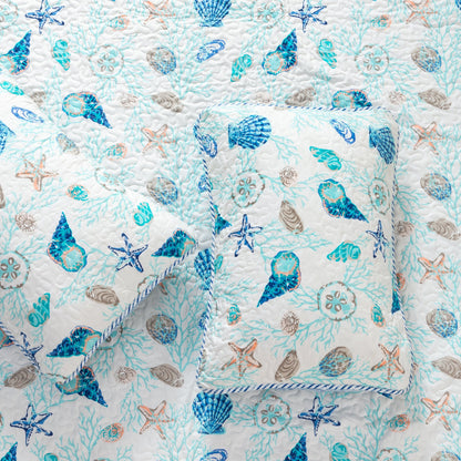 Coastal Quilt Set Bali Collection by Great Bay Home