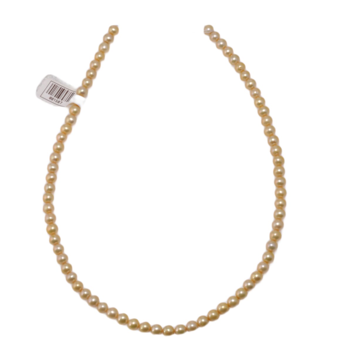 Imitation Golden South Sea Pearl Strand 6mm Round Beads 15.5 Inch Length by Continental Bead Suppliers