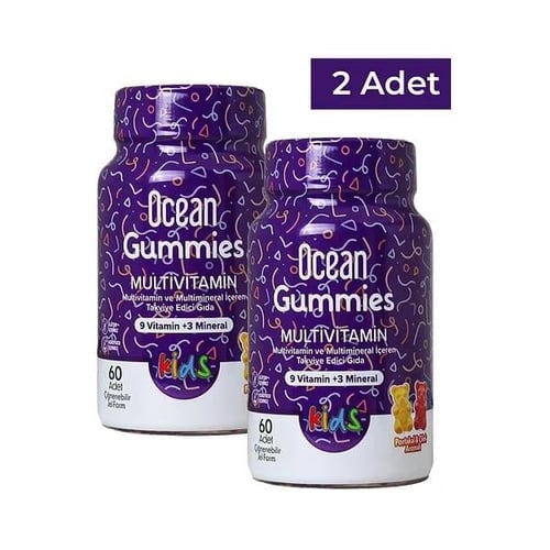 Ocean Gummies Multivitamin Kids 60 Chewable Gel Form 2-Pack by Beauty Care Bag