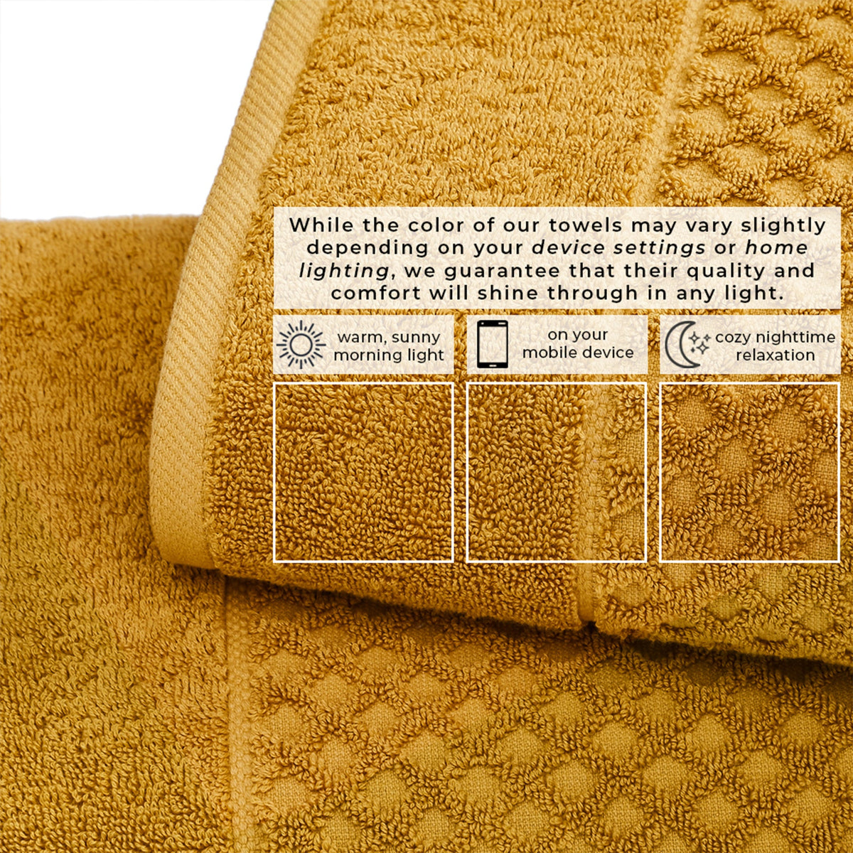 Cotton Diamond Waffle Weave Bath Towel Set - Grayson Collection by Great Bay Home
