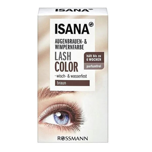 Isana Brown Eyelash & Eyebrow Dye Kit: Vegan Formula for Natural-Looking Lash & Brow Color, Easy At-Home Tinting by Beauty Care Bag