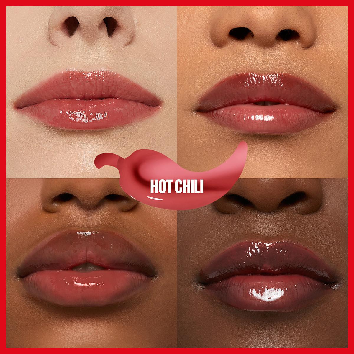 Maybelline New York Lifter Plump Lip Gloss 006 Hot Chili - Instantly Plumps Lips, Long-Lasting Effect, Non-Sticky by Beauty Care Bag